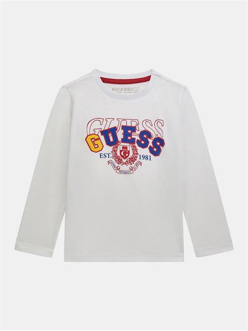 t-shirt bambino bianca GUESS | N5RI01K8HM4/G011